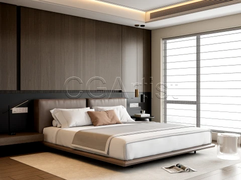 Modern bedroom 1 3D Model