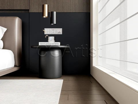 Modern bedroom 1 3D Model