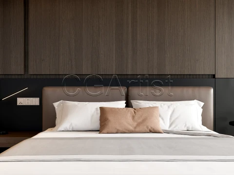 Modern bedroom 1 3D Model