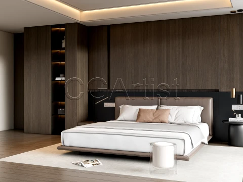 Modern bedroom 1 3D Model