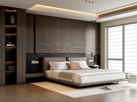Modern bedroom 1 3D Model