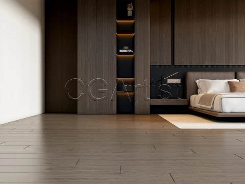 Modern bedroom 1 3D Model