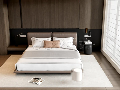Modern bedroom 1 3D Model