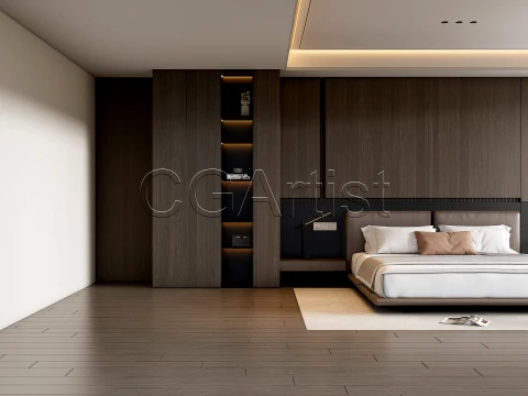 Modern bedroom 1 3D Model