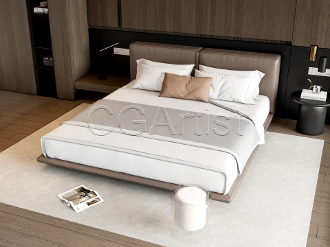 Modern bedroom 1 3D Model