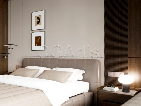 Modern bedroom 2 3D Model