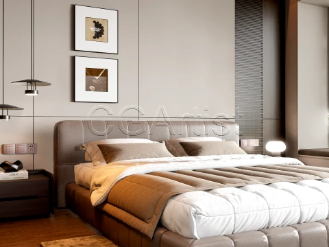 Modern bedroom 2 3D Model