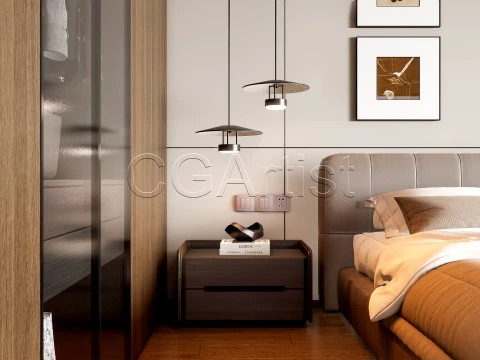 Modern bedroom 2 3D Model