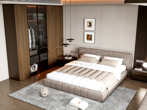 Modern bedroom 2 3D Model