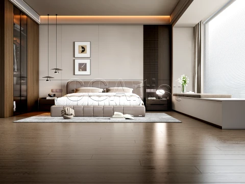 Modern bedroom 2 3D Model