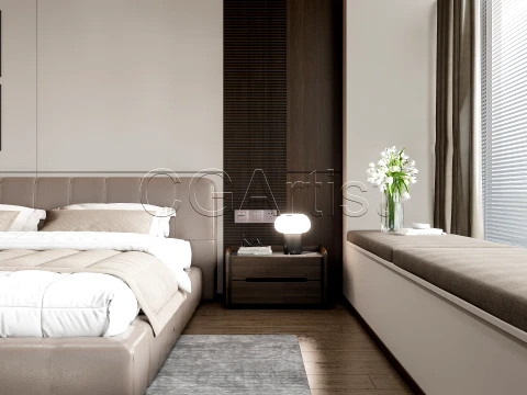 Modern bedroom 2 3D Model