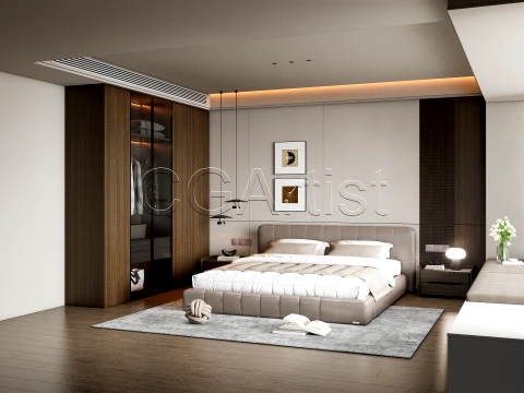 Modern bedroom 2 3D Model