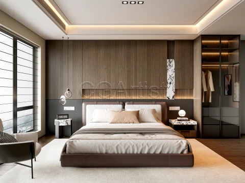 Dormitorio moderno 3 Modelo 3D