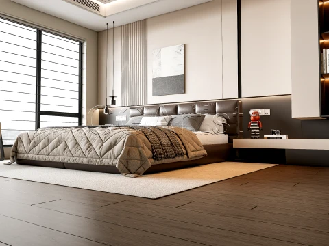 Modern bedroom 4 3D Model