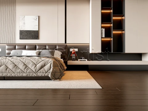 Modern bedroom 4 3D Model
