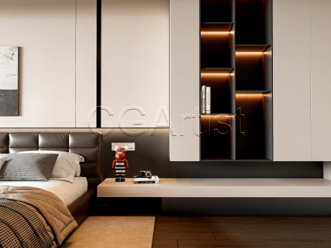 Modern bedroom 4 3D Model