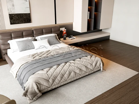 Modern bedroom 4 3D Model