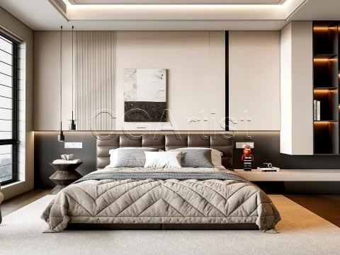 Modern bedroom 4 3D Model