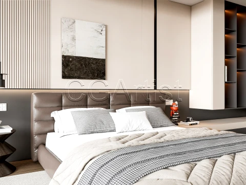 Modern bedroom 4 3D Model