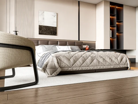 Modern bedroom 4 3D Model