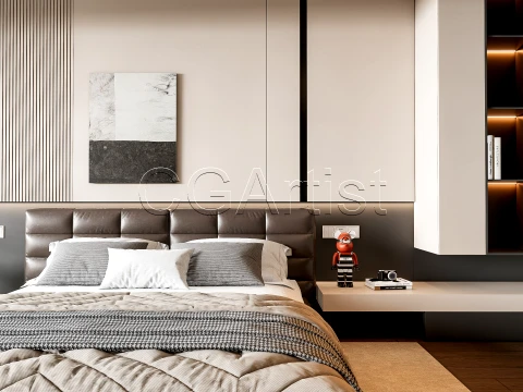 Modern bedroom 4 3D Model