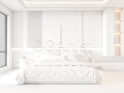 Modern bedroom 4 3D Model