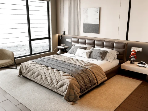 Modern bedroom 4 3D Model