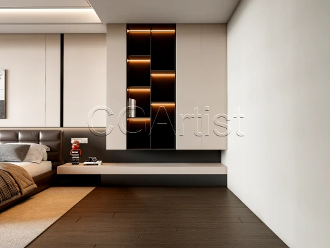 Modern bedroom 4 3D Model