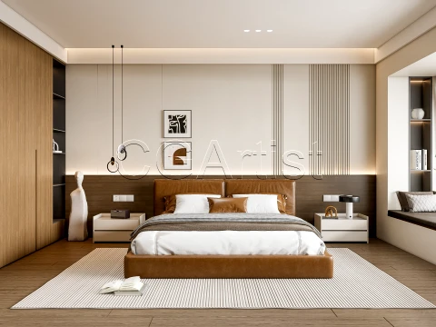 Modern bedroom 9 3D Model