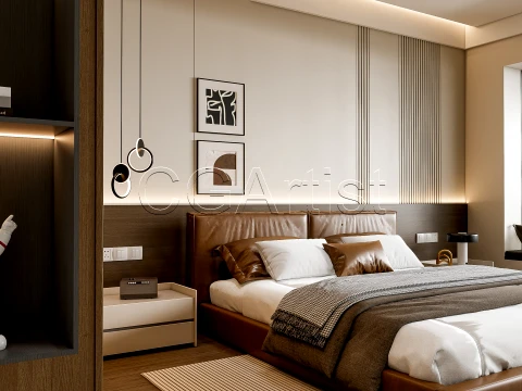 Modern bedroom 9 3D Model
