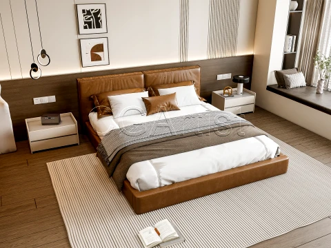 Modern bedroom 9 3D Model