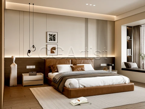 Modern bedroom 9 3D Model