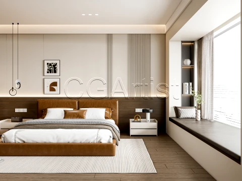 Modern bedroom 9 3D Model