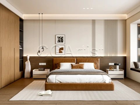 Modern bedroom 9 3D Model