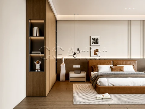 Modern bedroom 9 3D Model