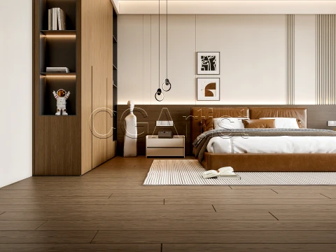 Modern bedroom 9 3D Model