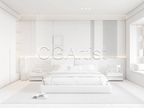 Modern bedroom 9 3D Model
