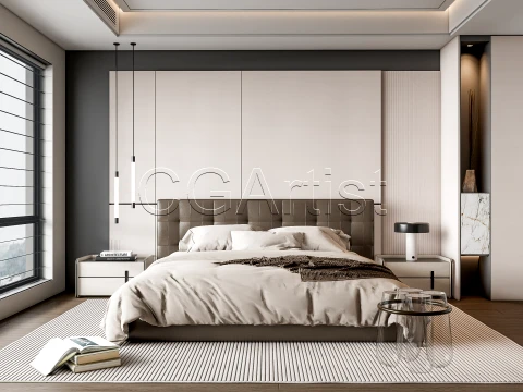 Modern bedroom 10 3D Model
