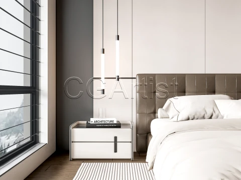 Modern bedroom 10 3D Model