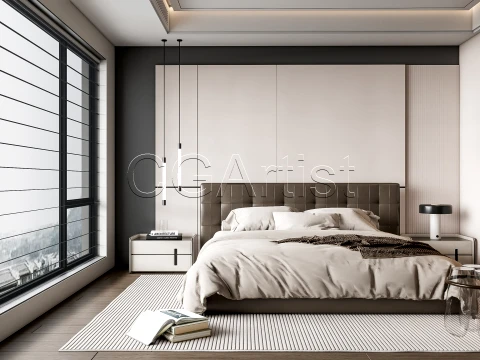 Modern bedroom 10 3D Model