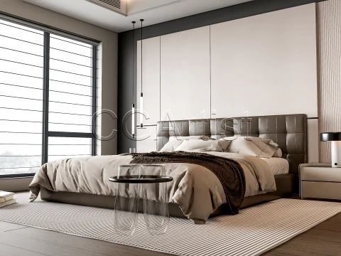 Modern bedroom 10 3D Model