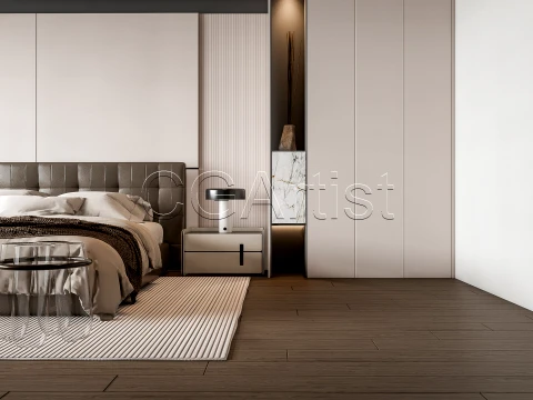 Modern bedroom 10 3D Model