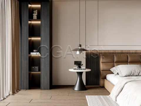Modern bedroom 11 3D Model