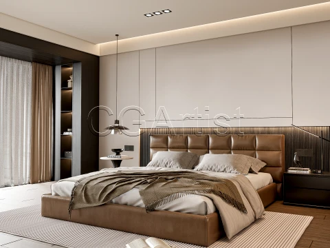 Modern bedroom 11 3D Model