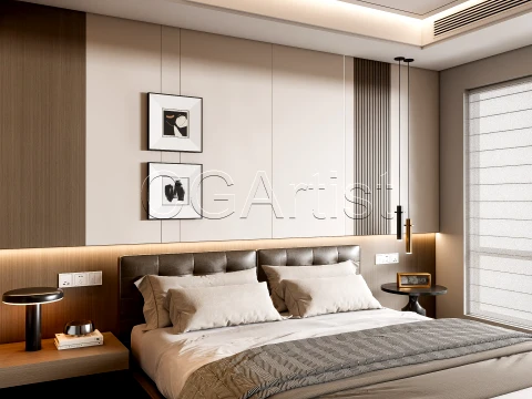 Modern bedroom 12 3D Model