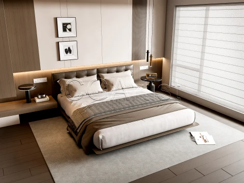 Modern bedroom 12 3D Model
