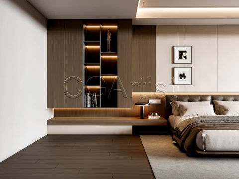 Modern bedroom 12 3D Model