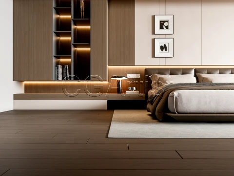 Modern bedroom 12 3D Model