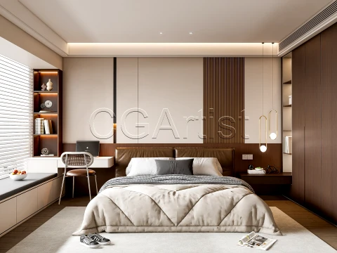 Modern bedroom 14 3D Model