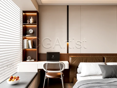 Modern bedroom 14 3D Model